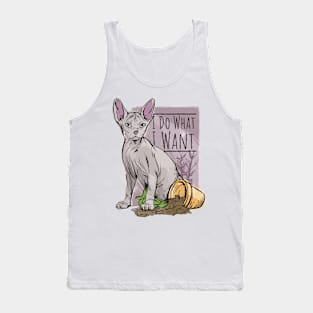 I do What I Want Funny Sphynx Cat Tank Top